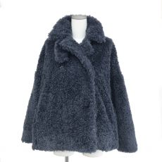 マッキントッシュロンドン/エコファーショートコート/ボア/23AW/定価195000円/ネイビー