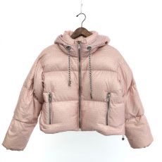 マイケルコース/パファージャケット/ダウン/22AW/MF2209H5TB/ブロックロゴチェーン/ロゴ総柄/ピンク/定価６万弱