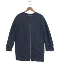 キヨコタカセ/ノーカラーダウンコート/ネイビー