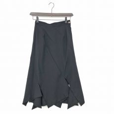 ヴィヴィアンウエストウッドレッドレーベル/変形デザインスカート/ブラック/オーブボタン/破れ・汚れ