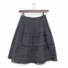 エムズグレイシー/スカート/リボン/裾チュール/ブラック/カタログ掲載品