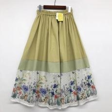 スカラー/スカート/花瓶柄/シフォン切り替えスカート/2021年購入