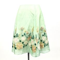 トッカ/スカート/花柄刺繍/グリーン