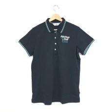 マンシングウェア/半袖ポロシャツ/襟袖口ライン/ゴルフウェア
