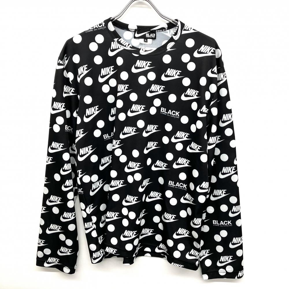 ブラックコムデギャルソン×ナイキ/総柄カットソー/1D-T102/19AW/ブラック