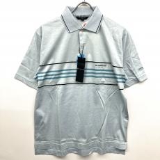 バーバリーゴルフ/半袖ポロシャツ/ロゴ/ブルー