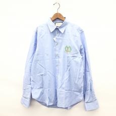 グッチ/オックスフォードシャツ/エンブレム/19ＳＳ/ブルー