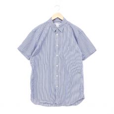 コムデギャルソンシャツ/半袖ストライプシャツ/フォーエバーライン/FZ-B075/ブルー/襟薄汚れ