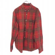 シュプリーム/長袖シャツ/チェック柄/spray tartan shirt/21SS/レッド