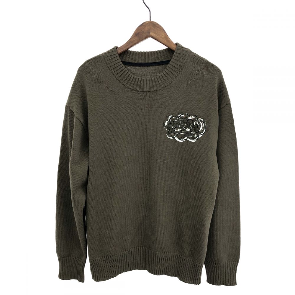 サカイ×エリックヘイズ/クルーネックニット/Code Emb Knit  Pullover/23-02986M/23SS/カーキの高価買取【リサイクルティファナ】