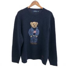 ポロラルフローレン/ニット/ポロベア/ネイビー/品質タグ欠品
