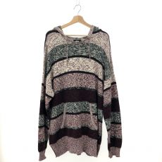 ステューシー/ニットパーカー/Drug rug hoodie/コットン/レッド