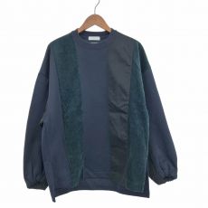 トゥモローランド/コーデュロイ切替ジャージースウェット/20AW/ネイビー