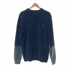 フレッドペリー/カラーブロッキングスウェット/Colourblock Chenille Sweater Jumper/K6518/ブラック