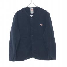 ダントン/フリースカラーレスジャケット/FLEECE COLLARLESS JACKET/JD-8939/ネイビー