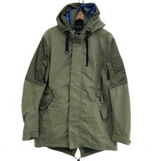 ジースターロウ/モッズコート/BATT SHORT PARKA/カーキ/フードボタン取れ・使用感