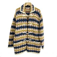 パパス/マドモアゼルノンノン/ダッフルコート/ニットジャケット/ウール/幾何学模様/総柄/