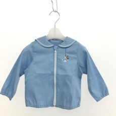 ファミリア/セーラーカラーコート/ブルー/サイズ90/現行品