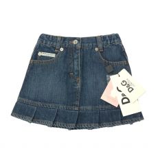 ドルチェ&ガッバーナ/D＆G/プリーツデニムスカート/12-18