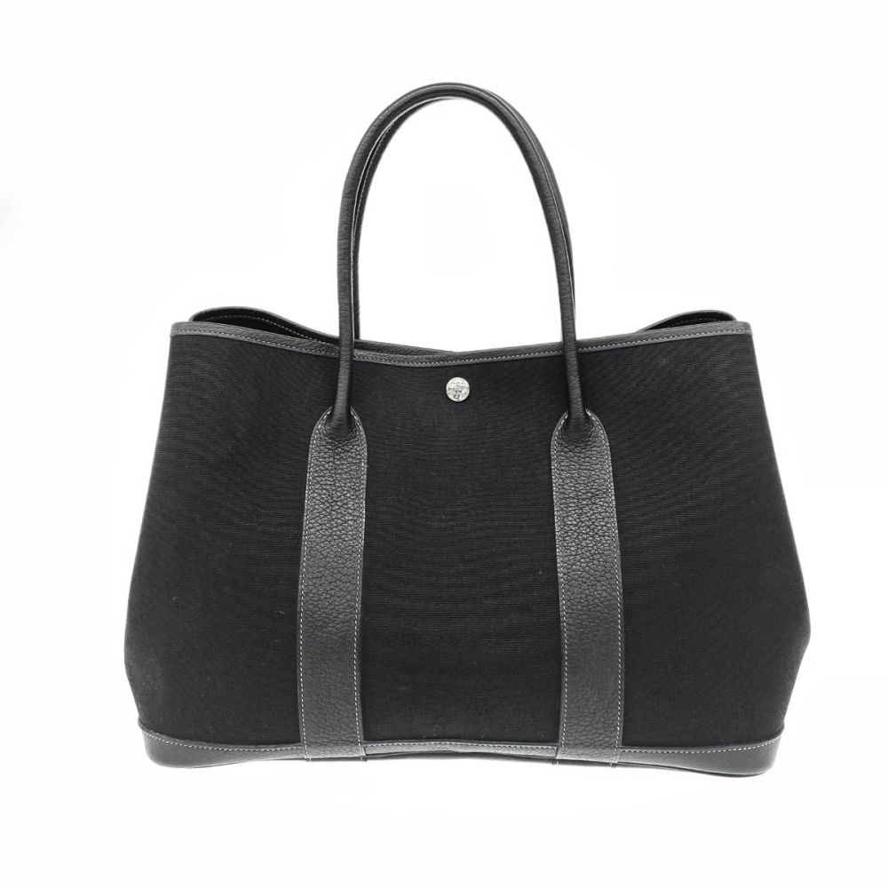エルメス/トートバッグ/ガーデンパーティMM/トワルオフィシエ/ネゴンダ/□H刻印/スレ汚れ
