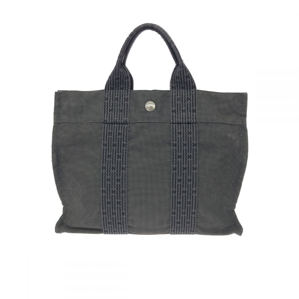 エルメス/トートバッグPM/エールライン/キャンバス/グレー/スレ