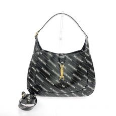 グッチ×バレンシアガ/ショルダーバッグ/636712/ザ ハッカープロジェクト/ジャッキー金具/ブラック