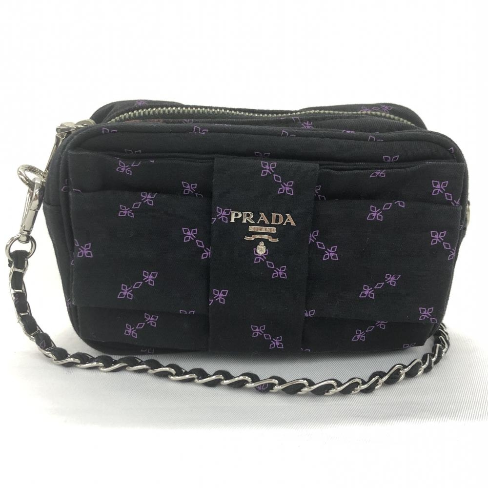 prada リボン ミニポシェット - ショルダーバッグ