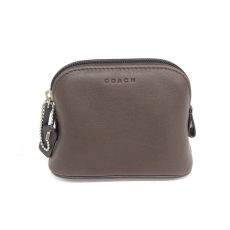 COACH コーチ ポーチ レザー製 レディース ブラウン