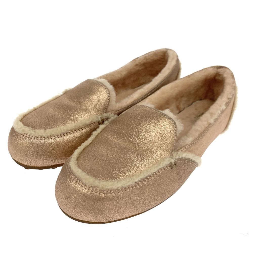 UGG アグフラットシューズ24cm ベージュスウェード