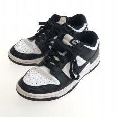 ナイキ/スニーカー/DUNK LOW ダンク/LIGHT BONE WMNS/DD1503-101/ローカット/ブラック×ホワイト/シワ有