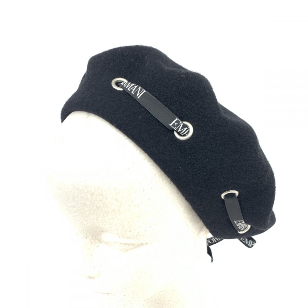 エンポリオアルマーニ/ベレー帽/637116/ウール/ブラック