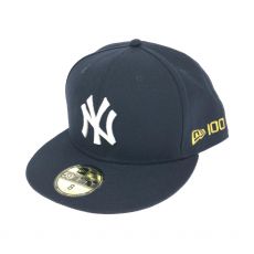 ニューエラ/キャップ/59fifty/ニューヨークヤンキース/ニューエラ100周年限定/ネイビー