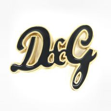 ドルチェ&ガッバーナ/ベルトバックルのみ/D&G/ビッグロゴ/ブラック×ゴールドカラー
