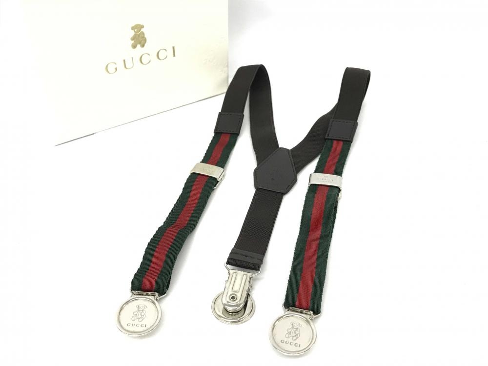 最適な価格 GUCCIサスペンダー シルク製 kids-nurie.com