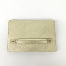 アンテプリマ/クラッチ型財布/レザー/ゴールド