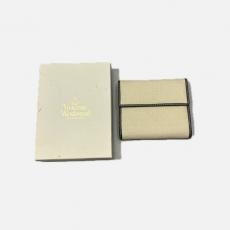 ヴィヴィアンウエストウッド/二つ折り財布/キャンバス/オーブ/ベージュ