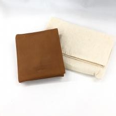 ゲンテン/二つ折り財布/レザー/ブラウン