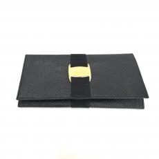 サルヴァトーレフェラガモ/二つ折り財布/ヴァラ/レザー/ブラック