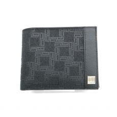 ダンヒル/二つ折り財布/PVC×レザー/ブラック