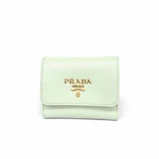 プラダ/二つ折り財布/サフィアーノマルチカラー/グリーン