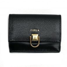 フルラ/三つ折り財布/ブラック