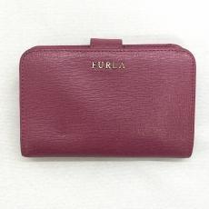 フルラ/二つ折り財布/レザー/ピンク