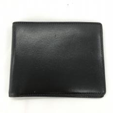 ポロラルフローレン/二つ折り財布/レザー/ブラック