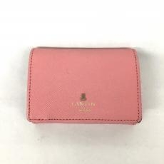 ランバンオンブルー/三つ折り財布/レザー/ピンク