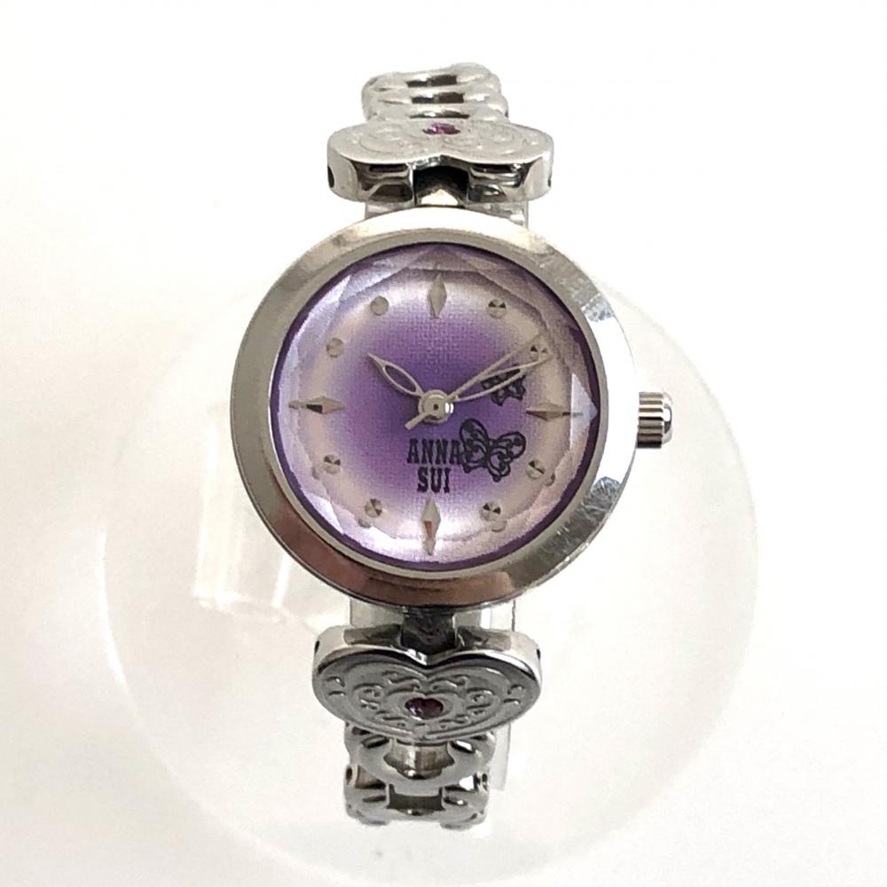 可動】ANNA SUI アナスイ レディース 時計 紫 黒 - メルカリ