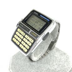 カシオ/デジタル腕時計/DBC-630/TELEMEMO50/データバンク/レトロ/ヴィンテージ/SS/シルバーカラー/スレ