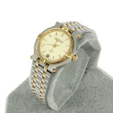 グッチ/腕時計/9000L/クォーツ/インターロッキング/GGロゴ/ヴィンテージ/SS/ゴールド×シルバーカラー/小キズ