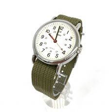 タイメックス/腕時計/T2N651/ウィークエンダーセントラルパーク/クォーツ/ブラス×ナイロン/シルバー×オリーブ/箱付