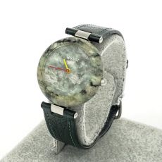 ティソ/腕時計/R150/ロックウォッチ/クォーツ/希少品/天然石/SS×レザー/シルバー×ダークグリーン/ケース付/金具サビ