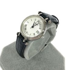 バーバリーロンドン/腕時計/11300L/クォーツ/SS×レザー/シルバー×ブラック/ベルト劣化